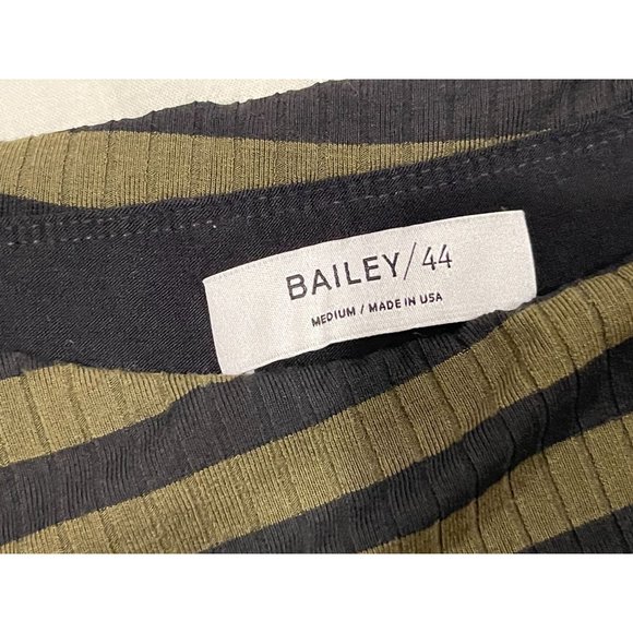 Bailey/44 Womens Bodycon Column Dress Striped EVE 1275 Olive Black Size Medium - Picture 5 of 7